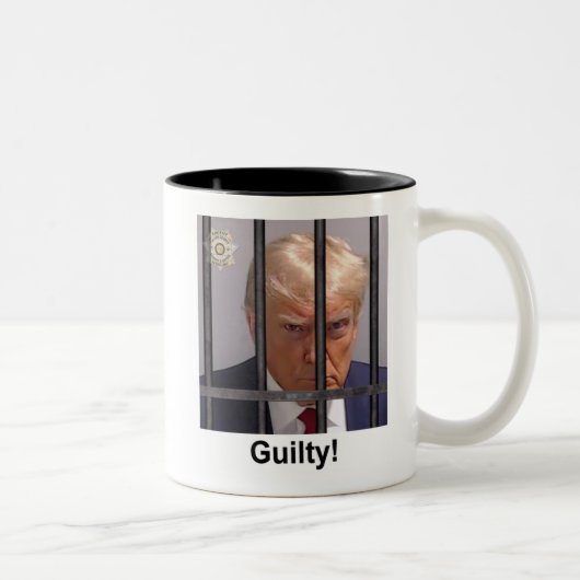 Trump-Tasse "Schuld" Zweifarbige Tasse (Rechts)