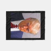 Trump Tasse Shot 1 Fleecedecke (Vorderseite (Horizontal))
