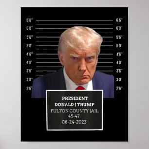 Trump Tasse Shot Präsident Donald J Trump Mugshot  Poster