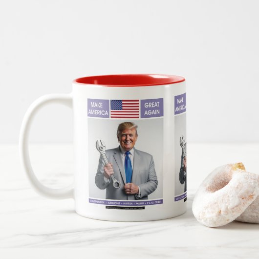 TRUMP-TASSE TRUMP-WAHLKAMPAGNEN TASSE (Mit Donut)