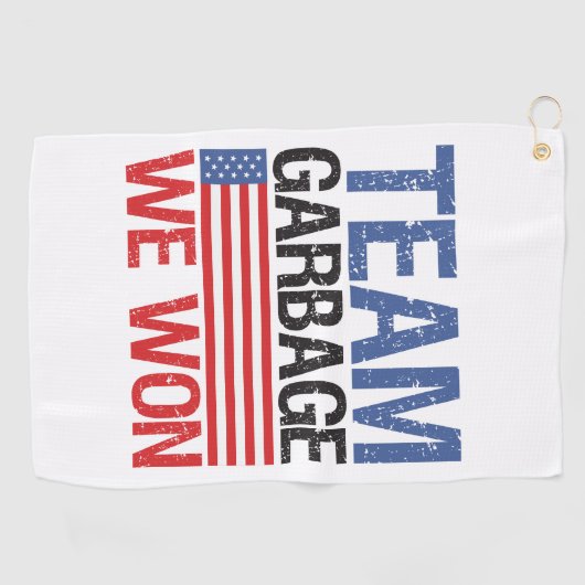 Trump - Team Garbage We Won Golfhandtuch (Horizontal)