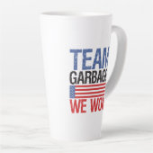 Trump - Team Garbage We Won Milchtasse (Rechte Ecke)