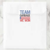 Trump - Team Garbage We Won Quadratischer Aufkleber (Tasche)