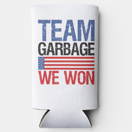 Trump - Team Garbage We Won Selters Dosenkühler (Vorderseite)