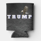 Trump Text auf schwarzem Rock Dosenkühler (Vorderseite)