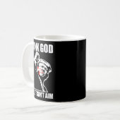 Trump Thank God The Left Can't Aim , Small, Black Kaffeetasse (Vorderseite Links)