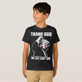 Trump Thank God The Left Can't Aim , Small, Black T-Shirt (Vorne ganz)
