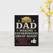 Trump-thematischer Fun Vatertag macht Vaterschaft Karte (Gelbe Blume)
