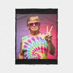 Trump Tie-Dye Hippie-Sonnenbrille – Lustiges Fried Fleecedecke