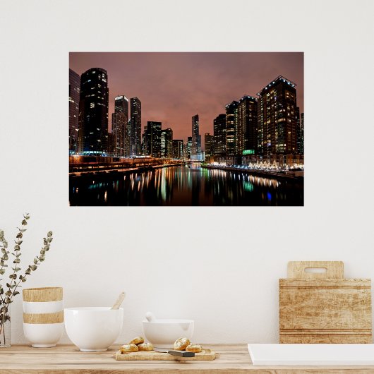 Trump Tower am Fluss Chicago Poster (Küche)
