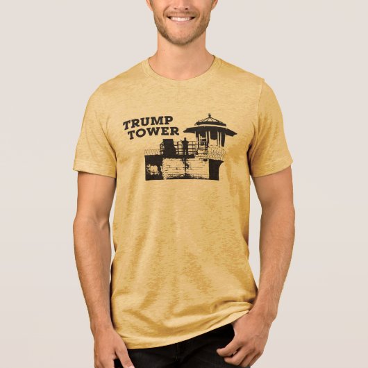 Trump Tower (Black on Light) T-Shirt Tri-Blend Shirt (Vorderseite)