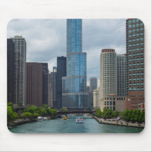 Trump Tower Chicago Fluss Mousepad