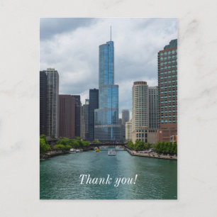 Trump Tower Chicago River Danke Postkarte