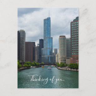 Trump Tower Chicago River Denken Sie an Sie Postkarte