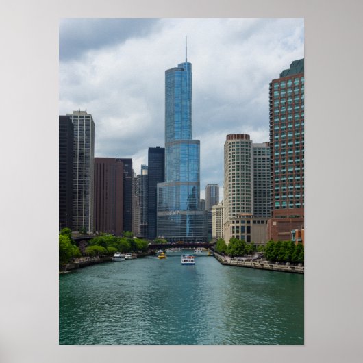 Trump Tower Chicago River Poster (Vorne)