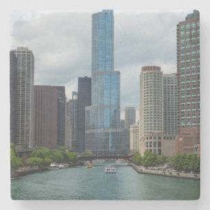 Trump Tower Chicago River Steinuntersetzer
