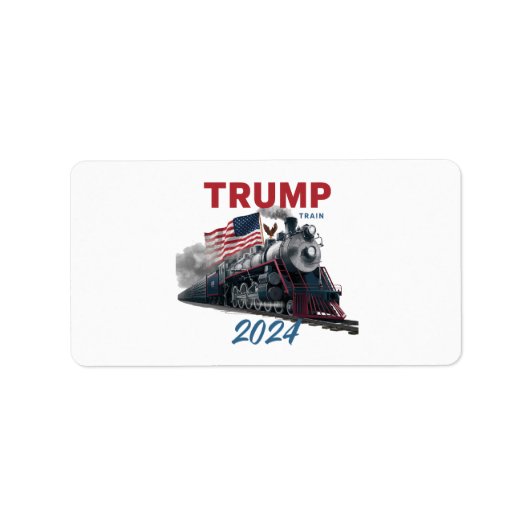 Trump Train 2024 Adressaufkleber (Vorne)