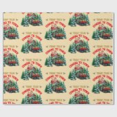 Trump Train kommt in die Stadt Weihnachten MAGA Geschenkpapier (Flach)