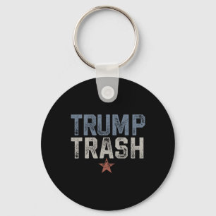 Trump Trash 2024 Retro Vintage Müll gestört Schlüsselanhänger