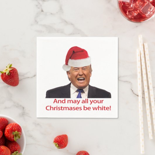 Trump. Träumen von einem weißen Weihnachten Serviette (Beispiel)