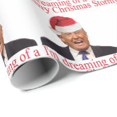 Trump träumt von einem Weihnachtsstürm Geschenkpapier (Rolleneckpunkt)