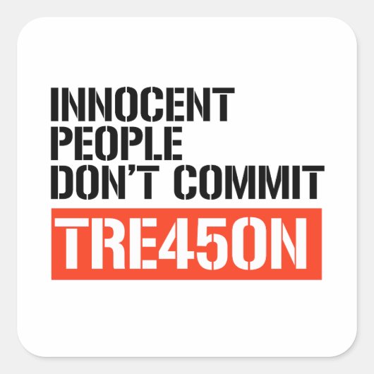 Trump TRE45ON Quadratischer Aufkleber (Vorderseite)