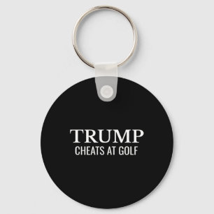 Trump treibt Golf an - lustiger politischer Protes Schlüsselanhänger