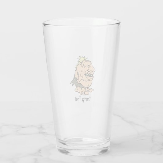 Trump Troll Glas (Rückseite)
