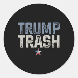 Trump trotzt Garge 2024 für Trump Proud Mega Garge Runder Aufkleber