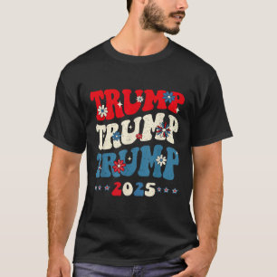 Trump Trump 2025 Präsident Einweihung 45 4 T-Shirt