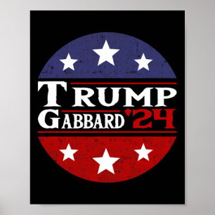 Trump Tulsi Gabbard 2024 Konservative Flagge der U Poster