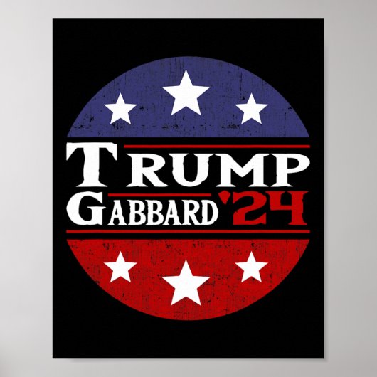 Trump Tulsi Gabbard 2024 Konservative Flagge der U Poster (Vorne)