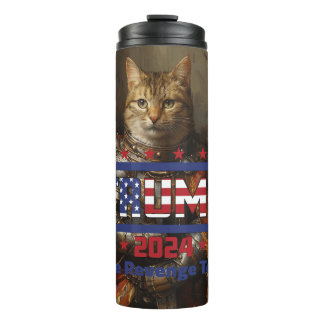 Trump Tumbler: "Rache Tour" (3 Katzenritter) Thermosbecher