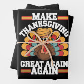 Trump Türkei 2024 wird Erntedank wieder großartig Geschenkpapier Set (Beispiel)