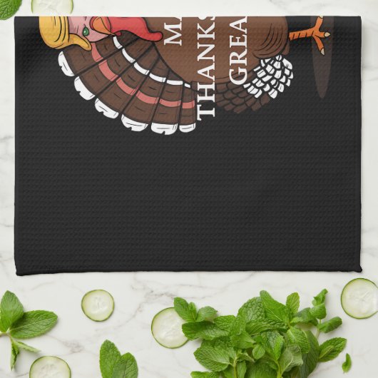 Trump Türkei 2024 wird Erntedank wieder großartig Geschirrtuch (Gefaltet)
