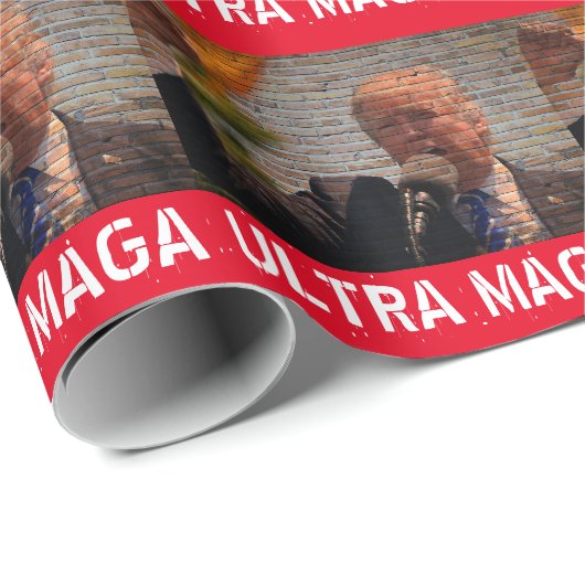 TRUMP ULTRA MAGA GRAFFITI CHRISTMAS GESCHENKPAPIER (Rolleneckpunkt)