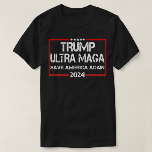 Trump Ultra Maga Rettete Amerika wieder 2024 Funny T-Shirt (Design vorne)
