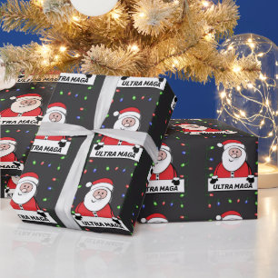 TRUMP ULTRA MAGA SANTA FUNNY Weihnachten Geschenkpapier