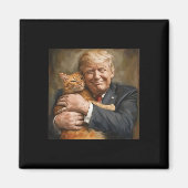 Trump umarmt eine orange Katze 2024 Magnet (Vorne)