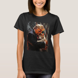 Trump umarmt eine orange Katze 2024 und macht Katz T-Shirt