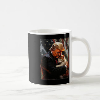Trump umarmt eine orange Katze 2025 Katzen sicher  Kaffeetasse