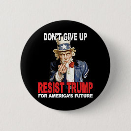Trump Uncle Sam Middle Finger - Anti Trump Button