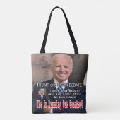 Trump und Biden-Debatte Tasche (Rückseite)