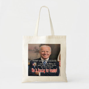 Trump und Biden-Debatte Tragetasche