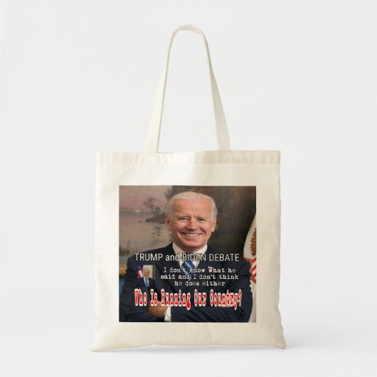 Trump und Biden-Debatte Tragetasche (Vorne)