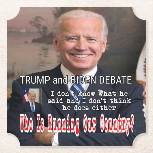 Trump und Biden-Debatte Untersetzer (Vorderseite)