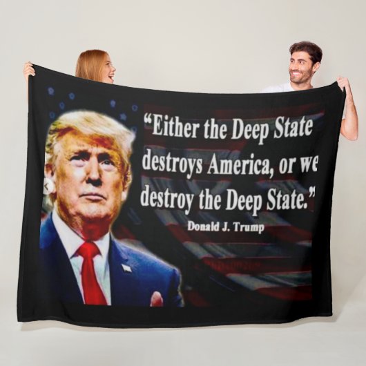 TRUMP und DEEP-STAAT Fleecedecke (Beispiel)
