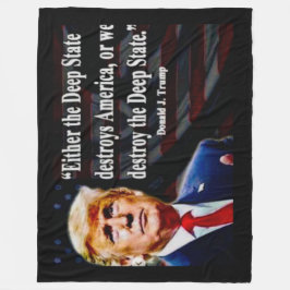 TRUMP und DEEP-STAAT Fleecedecke