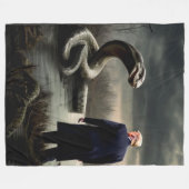 TRUMP und DEEP-STAAT Fleecedecke (Vorderseite (Horizontal))