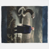 TRUMP und DEEP-STAAT Fleecedecke (Vorderseite (Horizontal))